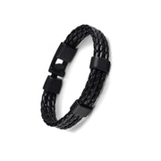 Leather Braided Bracelet Alloy Buckle – Jewelry Gift Ideas — 9