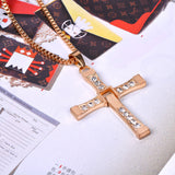 Men's Cross Pendant Diamond-studded Necklace – Jewelry Gift Ideas — 6