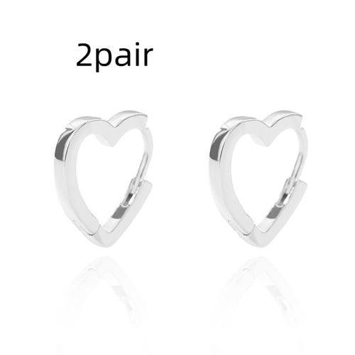 Cross-border Simple Heart Earrings Love – Gifts for Couples — 2