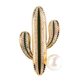 Cactus Pearl Brooch High-end All-match Diamond – Jewelry Gift Ideas — 3