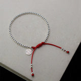 Sterling Silver Happy Word Tag Silver Beaded Red – Jewelry Gift Ideas — 5