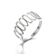 Stainless Steel Hollow Ring Heart-shaped Geometric – Stylish Gifts — 10