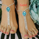 Fashion Personality Multilayer Rhinestone Link Anklet – Stylish Gifts — 9