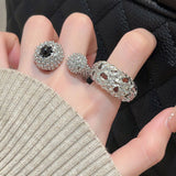 Black Agate Unique Ring Light Luxury High Sense – Meaningful Gifts — 3