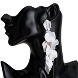 Alloy Spray Paint Multilayer Tassel Petal Earrings – Practical Gifts — 1