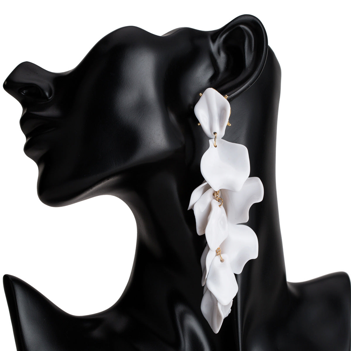Alloy Spray Paint Multilayer Tassel Petal Earrings – Practical Gifts — 1