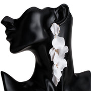 Alloy Spray Paint Multilayer Tassel Petal Earrings – Practical Gifts — 1