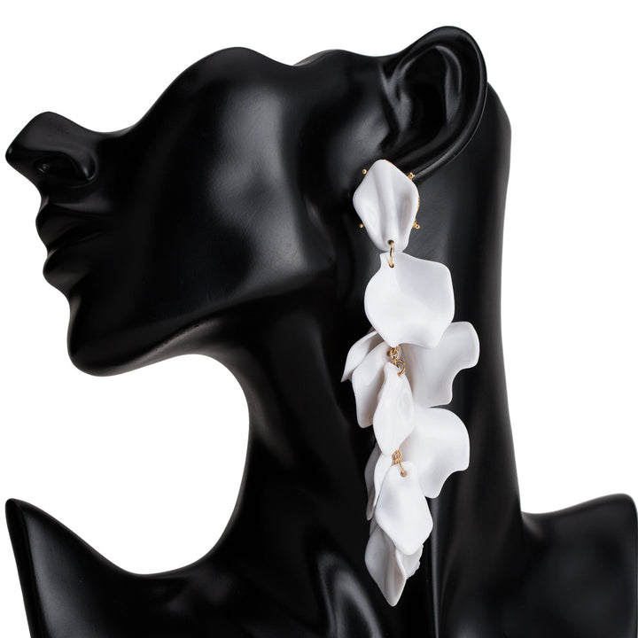 Alloy Spray Paint Multilayer Tassel Petal Earrings – Practical Gifts — 1