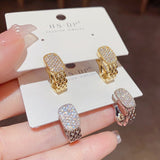 Dongdaemun High-grade Geometric Full Diamond Ear – Small Gift Ideas — 1