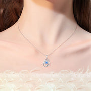 Ocean Heart Necklace Female 925 Silver – Jewelry Gift Ideas — 1