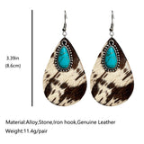 Western Animal Grain Cowhide Water Drop Turquoise – Stylish Gifts — 3