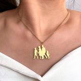 18k Gold Mirror Happy Family Necklace – Jewelry Gift Ideas — 1