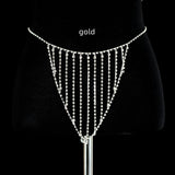 Rhinestone Shiny Sling Maxi Skirt Bra Panties – Stylish Gifts — 4