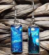 Stainless Steel Painted Starry Earrings – Stylish Gifts — 1