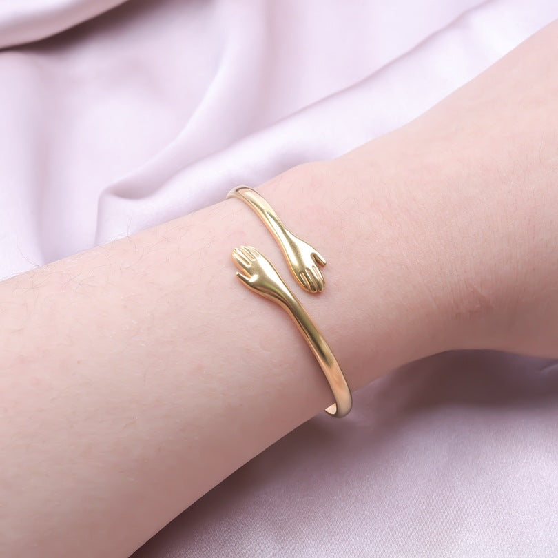 Titanium Steel C- Shaped Bracelet Snake-shaped – Jewelry Gift Ideas — 1
