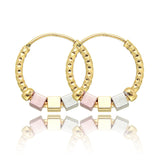Hollow Rosette Earrings With Gold Contrast – Special Occasion Gifts — 8