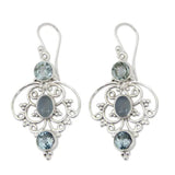 Women's Vintage Thai Silver Blue Three Diamond – Gifts for Her — 4