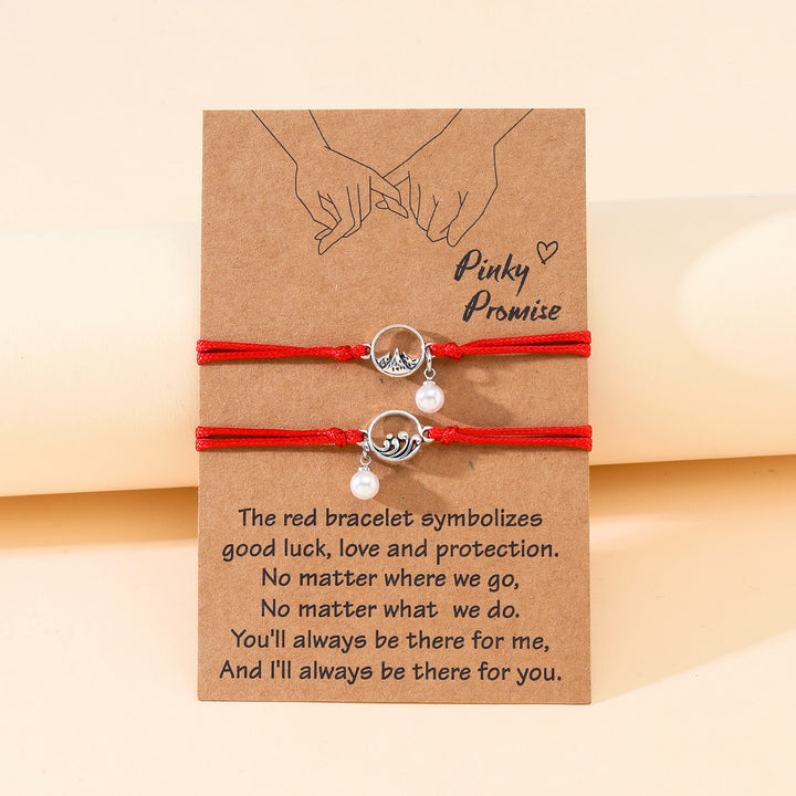 Women's Pearl Pendant Woven Bracelet – Jewelry Gift Ideas — 1