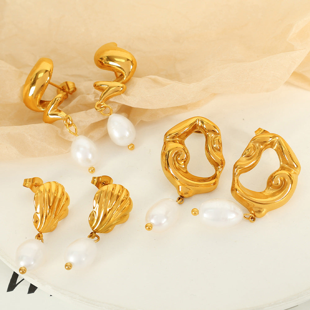 Spiral Pearl Simple And Light Luxury Ocean Style Shell – Stylish Gifts — 1