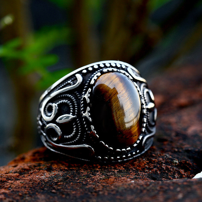 Fashion Vintage Titanium Steel Ring – Stylish Gifts — 1