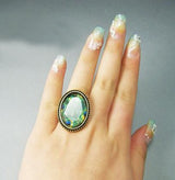 Vintage Oval Flower Gemstone Ring For Women – Gifts for Her — 4