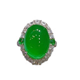 Green Agate Jade Women's Ring – Gifts for Her — 20