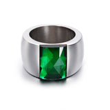 Simple Fashion Women's Steel Glass Titanium Steel Ring – Stylish Gifts — 15