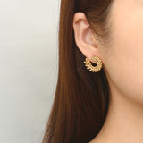 Wheat Earrings Female Titanium Steel Gold Plated Retro – Gifts for Her — 5