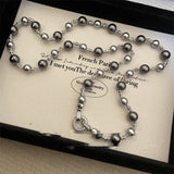 Mixed Color Pearl Necklace Women's Folding Retro – Jewelry Gift Ideas — 4