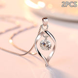 Zircon Twist Fashion Necklace Pendant – Jewelry Gift Ideas — 6