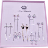 Women's Sterling Silver Post Week Earrings Set – Gifts for Her — 3