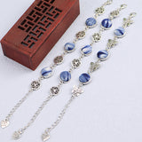 Ethnic Blue Dyed Tie-dye Bracelet Hand-stitched – Jewelry Gift Ideas — 12