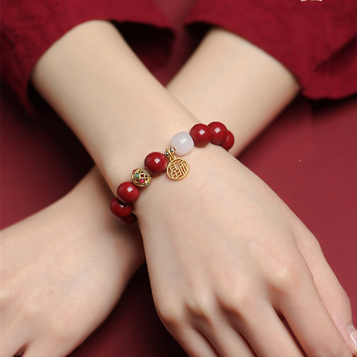 Raw Ore Cinnabar Bracelet Natural For Women – Jewelry Gift Ideas — 1