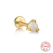 Sterling Silver Opal And Diamond Pierced Threaded Ear – Stylish Gifts — 19