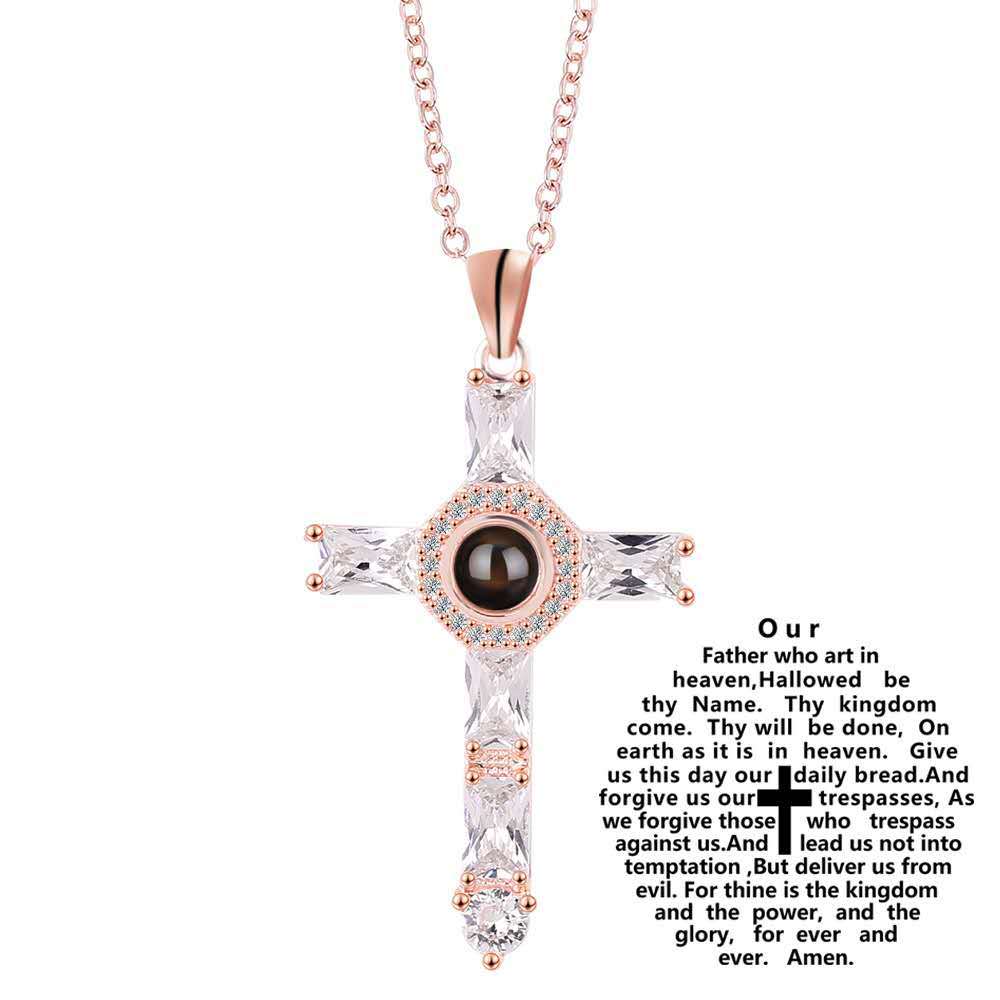 Jewelry Cross Projection Necklace Bronze – Jewelry Gift Ideas — 1