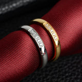 Titanium Steel Crystal Zircon Ring Stainless – Small Gift Ideas — 3