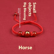 Zodiac Cinnabar All-matching Weaving Bracelet – Jewelry Gift Ideas — 17