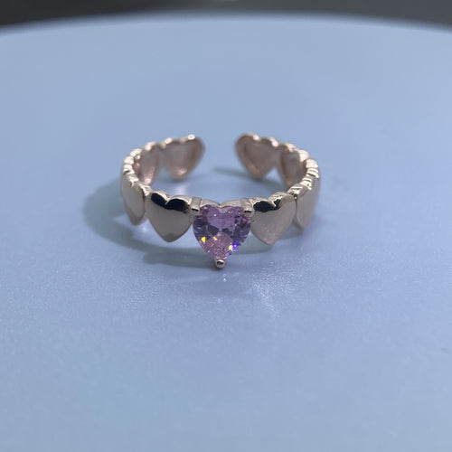 Classic Girl Heart Rose Gold Love Ring – Gifts for Couples — 2