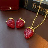 Women's Fashion Red Strawberry Shape Earrings – Jewelry Gift Ideas — 4