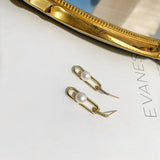 Women's Natural Freshwater Pearl Paper Clip Earrings – Gifts for Her — 4