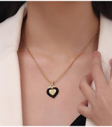 Colored Enamel Glaze Love Diamond Pendant – Jewelry Gift Ideas — 3