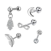 Geometric Stainless Steel Zircon Earrings – Stylish Gifts — 13