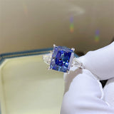 Sapphire Blue Ledean 5 Karat Moissanite Ring – Useful Gifts — 3
