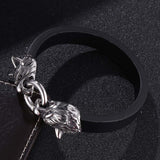 Viking Titanium Steel Wolf Head Handmade Leather – Jewelry Gift Ideas — 6