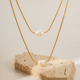Freshwater Pearl Double-layer Non-fading Necklace – Jewelry Gift Ideas — 7