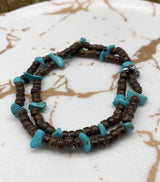 Coconut Shell Charcoal Turquoise Necklace – Jewelry Gift Ideas — 7