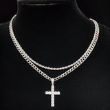 Fashion Hip Hop Double Layer Cross Necklace – Jewelry Gift Ideas — 3