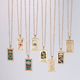Ornament Simple Hot Girl Square Plate Necklace – Jewelry Gift Ideas — 9