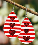Leather Earrings Set Valentine's Day Heart Pu – Gifts for Couples — 4