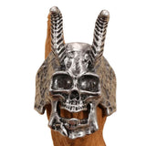 Skull And Horns Ghost Head Ring – Birthday Gifts — 2